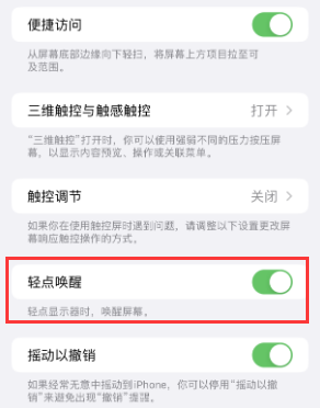 博尔塔拉苹果授权维修站分享iPhone轻点无法唤醒怎么办 